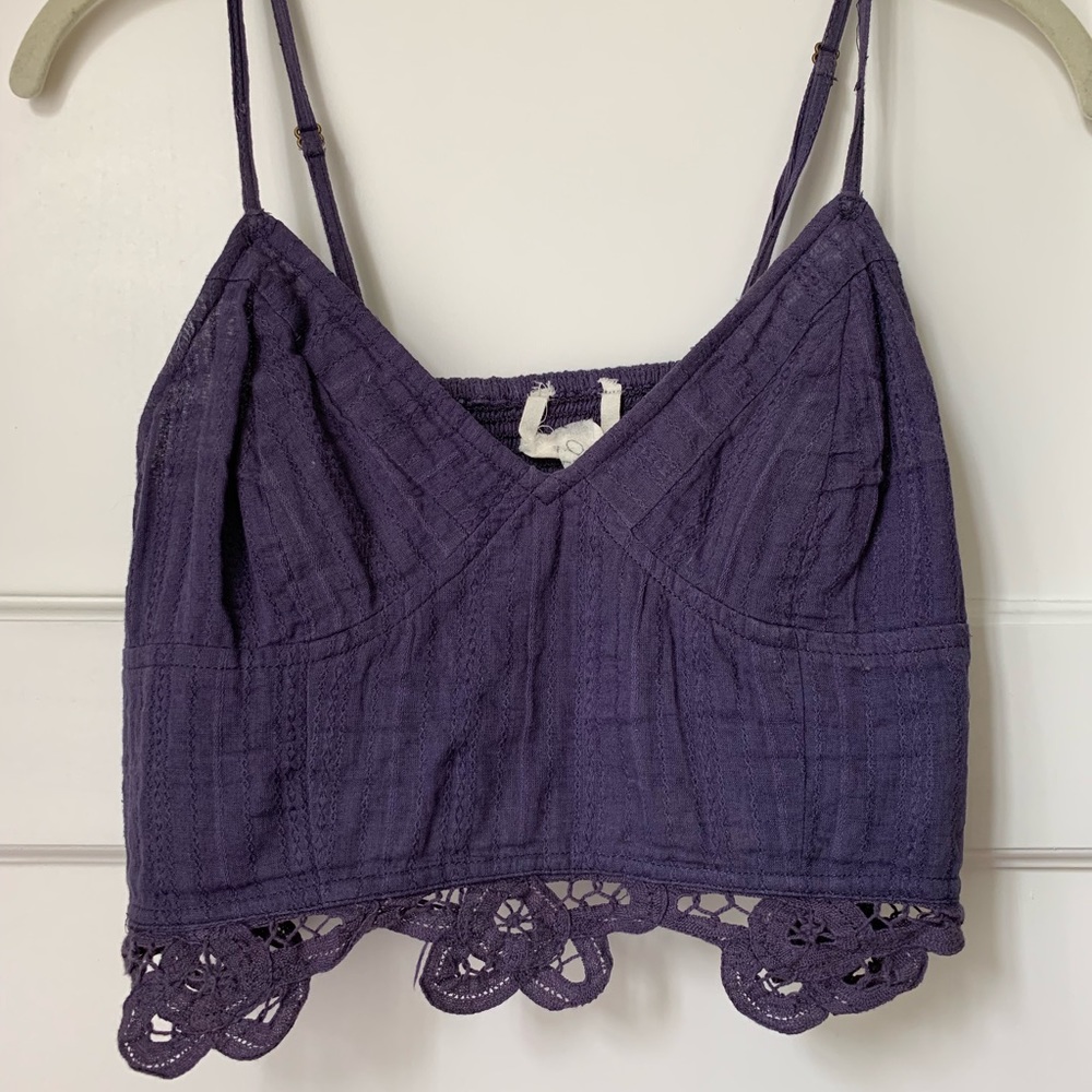 Free People crop top cropped camisole purple S